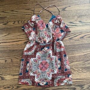 BCBGeneration Blue Dress with Artistic Trim